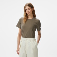 Nautica Kadın Yeşil Regular Fit Kısa Kollu T-shirt Düz 55v717t Yeşil
