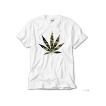 Camo Marijuana Weed Beyaz Tişört