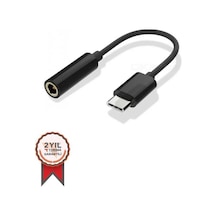 Premium Kulaklık Dönüştürücü Usb-c 3.5mm Tr10 Siyah Seyyar Aparat Bağlantı Seti
