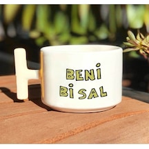 Beni Bi Sal Baskılı Beyaz T Kulp Kupa Bardak