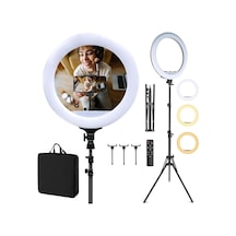 Profesyonel 21 İnç 65w Ring Light Çekim Işığı, 560 Led Ayarlanabilir Parlaklık Kumandalı Makyaj Kuaför Video F