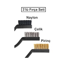Svein Çelik Pirinç Naylon Fırça 3'lü
