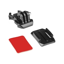 Gopro Uyumlu Eğimli Oval Kask Bağlantı Aparatı