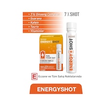 Energyshot 3 Lü Ginseng Complex, Guarana, Kafein, Taurin Ve Vitaminler İçeren Gıda Takviyesi 7 Shot