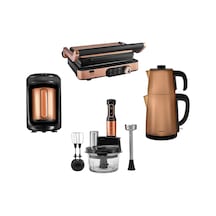 Karaca Gurme Premium Inox Evlilik Paketi Tost, Kahve, Çay Makinesi ve Mutfak Robotu Copper