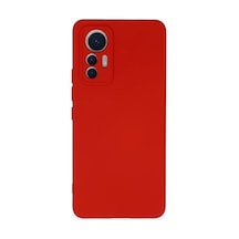 Xiaomi Mi 12 Lite Kılıf Nano İçi Kadife Silikon - Kırmızı Kirmizi