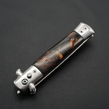 Willowhaven Ahşap Sapllı Paslanmaz Çelik Kelebekli Katlanır Saç Taranı