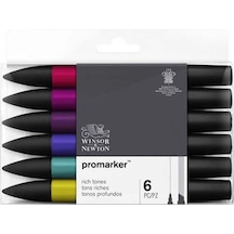 Winsor Newton Promarker 6lı Zengin Tonlar Kalem Seti 4832