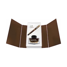 Pelikan Klasik Seri M200 Smoky Quartz Şeffaf Dolma Kalem Mürekkep Kahverengi