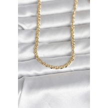 Cm 14k Gold Renk Zincir Model 60 Cm Kadın Kolye - Tj-bko10993 Gümüş