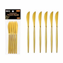 60 Parça Gold Yemek Bıçak Seti 21cm - 1 Paket İçinde 6 Adet Vardır - 10 Paket Gönderilir 5492 Çr