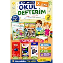 3.sınıf Okul Defterim + Smiling Practice Book Boya Seti Hediyeli