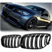 Bmw E90 2009-2012 Lci M3 Ön Panjur Izgara Böbrek Seti Parlak Siy