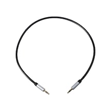 Monyee 0.5m Siyah 3.5mm Altın Kaplama Ses Kablosu - Araç Aux, Bilgisayar, Telefon Ve Hoparlör İçin Enameli Bakır Telleden Pvc Kablo