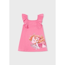 Mayoral Kız Çocuk Fırfır Askılı Elbise Pembe - 03943