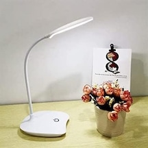 Usb Şarj Olabilen 360 Derece Oynar Başlıklı Beyaz Işıklı Dokunmatik Dimmerli Led Aydınlatmal .