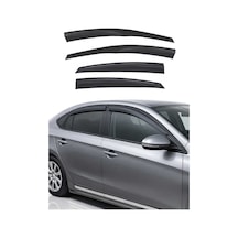 Hyundai Elantra Sedan 2021-2024 Uyumlu Araca Özel Sport Style Akrilik Cam Rüzgarlığı Koyu 4 Parça