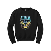 Nirvana Poster Siyah Sweatshirt