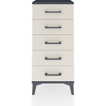 Arges Komodin 5 Çekmeceli 44x30x96 Antrasit-aytaşı Antrasit