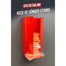 Premium Keçe Ve Sünger Standı -duvar Tipi Metal Oto Kuaför Pad Düzenleyici