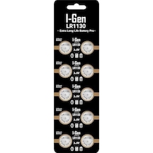 Batteries Lr1130 1.5v Alkalin Düğme Pil Ag10, L1131, 389 10'lu Paket