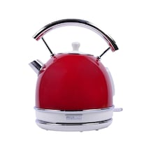 Berghoff Gem Retro 1.7 Litre Kırmızı Yuvarlak Su Isıtıcısı Kırmı