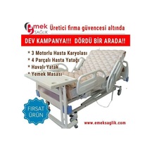 3 Üç Motorlu Full Abs Hasta Yatağı Karyola