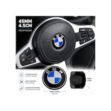 Kendinden Yapışkanlı Bmw Uyumlu Damla Baskı Direksiyon Amblemi 4,5 Cm 45 Mm Lacivert