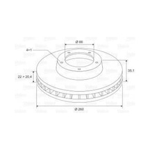 VALEO 186119 Fren Diski Ön Bmw 3 E30 Bmw Z1 Havalı 260Mm