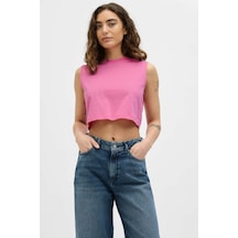 Jjxx Jxalvıra Slım Sl Crop Eve Pembe Kadın Kısa Kol T-shirt Pembe