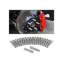 Ganzhoushop Vida Tekerlek Sones Saplama Modifikasyon Adaptörü M14x1.5 M12x1.5 Ln044 Ln033 Ln032 İçin Araba Jant Adaptörü 5.8cm 20 Adet Nb M14 x 1.5