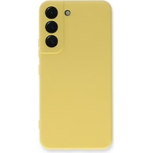 Samsung Galaxy S23 Kılıf Nano İçi Kadife Silikon - Sarı