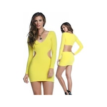 Mini Elbise - Temz-866018 Çok Renkli