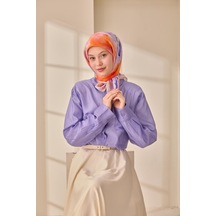 Silk Home Olinda İpek Eşarp 47004-28 Gümüş, Mor, Turuncu, Lacivert