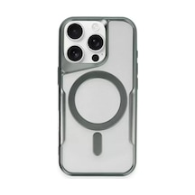 Newface Apple İphone 12 Kılıf Boyi Magsafe Silikon Kapak - Yeşil