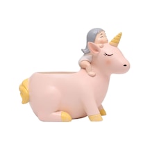 Unicornlu Kız Kaktüs Saksısı