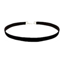 Siyah Renk Kadife Kadın Choker Kolye Siyah