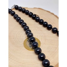 Yasamtohumu Shungite Şungit Taşı Yarım Dizi 10mm 18cm