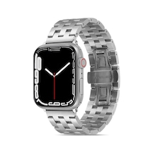 Apple Uyumlu  Watch Ultra 49 MM Kordon Krd-20 Metal Kordon