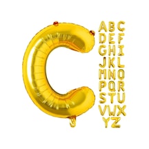 C Harf Gold Folyo Balon16 İnç 36 cm