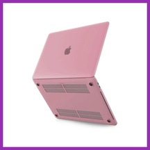 Bezos Macbook Pro 13 2020 Macbook Buzlu Kapak - Pembe Bty