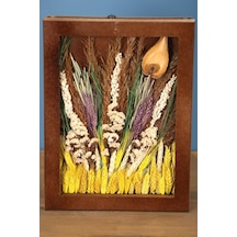 Yapay Çiçek Deposu Dekoratif Çiçekli Çerçeve Tablo 28cmx37cm Kod:114
