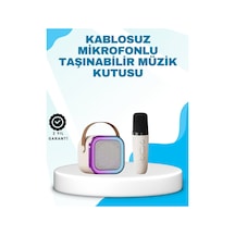 Karaoke Mikrofon Hoparlör Seti Bluetooth Kablosuz Taşınabilir - Hs08376072-9093 Renkli