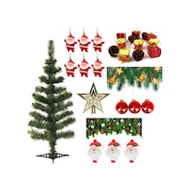 Yılbaşı Yeşil Çam Ağacı 90 Cm Set-3