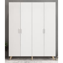 Sedef Portmanto Vestiyer -Meşe Beyaz -140 cm