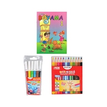 Pinokyo Yayınları Boyama Kitabı Ve Fatih Boya Kalemleri Set