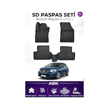 Renault Megane 4 2016+ Araca Özel Havuzlu "karbon" Paspas Takımı