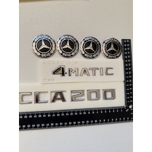 Benz Cla200-4matic Bagaj Yazısı Ve Jant Arması Seti Krom Metal 3m 3d Yazı Logo