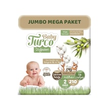 Baby Turco Doğadan Bebek Bezi 2 Numara Mini Jumbo Mega Paket 210 Adet