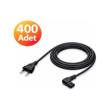 400 Adet 1 Koli - 90 Derece L Uç Teyp Radyo Fişi Ps5 Ps4 Ps3 Xbox One S X Power Güç Kablosu - 1.5m